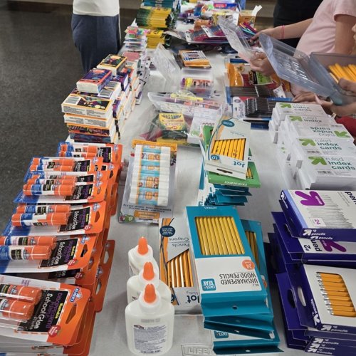 9-11-24 - Los Alamitos Unit 716 - Unit 716 Juniors donated both items & time/assistance sorting and packaging school supplies for this year's Give 10 drive & school community support.