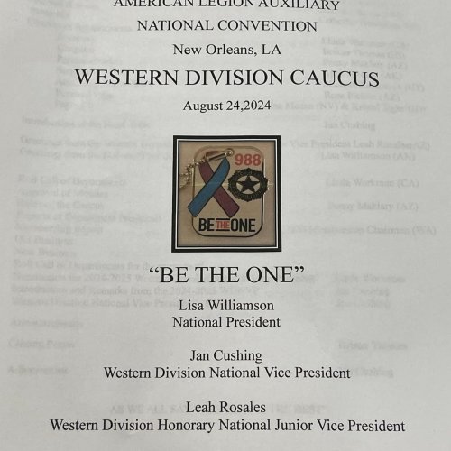 8-24-24 - 105th National Convention, New Orleans, LA - Western Divison Caucus “Be The One.” As we chant “THE WEST IS THE BEST!”