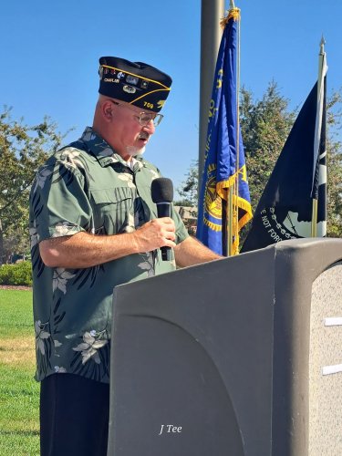 9-21-24 - Elk Grove, California - Jennifer Turner is with D'Ann Moseley and 14 others at the POW/MIA Ceremony with all our local service organizations in Elk Grove to honor those who made the ultimate sacrifice.