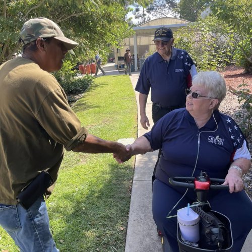 9-19-24 - Linda Hayes’ - “Lady Liberty” - Long Beach VA Visit to Cabrillo, LBVA Blind Rehab Center, Spinal Cord Injury & spectaular lunch in the garden. Photo Credits: Erika Hernández.