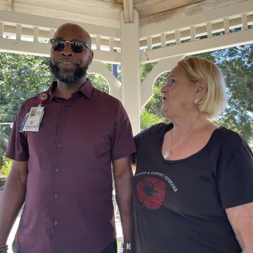 9-19-24 - Linda Hayes’ - “Lady Liberty” - Long Beach VA Visit to Cabrillo, LBVA Blind Rehab Center, Spinal Cord Injury & spectaular lunch in the garden. Photo Credits: Erika Hernández.