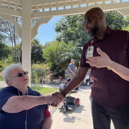 9-19-24 - Linda Hayes’ - “Lady Liberty” - Long Beach VA Visit to Cabrillo, LBVA Blind Rehab Center, Spinal Cord Injury & spectaular lunch in the garden. Photo Credits: Erika Hernández.