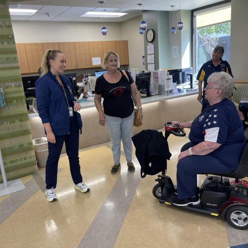 9-19-24 - Linda Hayes’ - “Lady Liberty” - Long Beach VA Visit to Cabrillo, LBVA Blind Rehab Center, Spinal Cord Injury & spectaular lunch in the garden. Photo Credits: Erika Hernández.